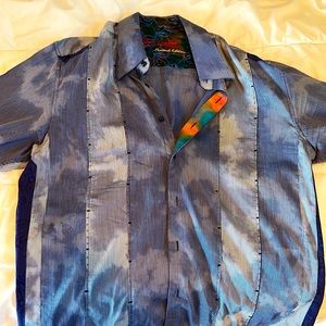 Blue Robert Graham Limited Edition Dress Shirt Size XXL